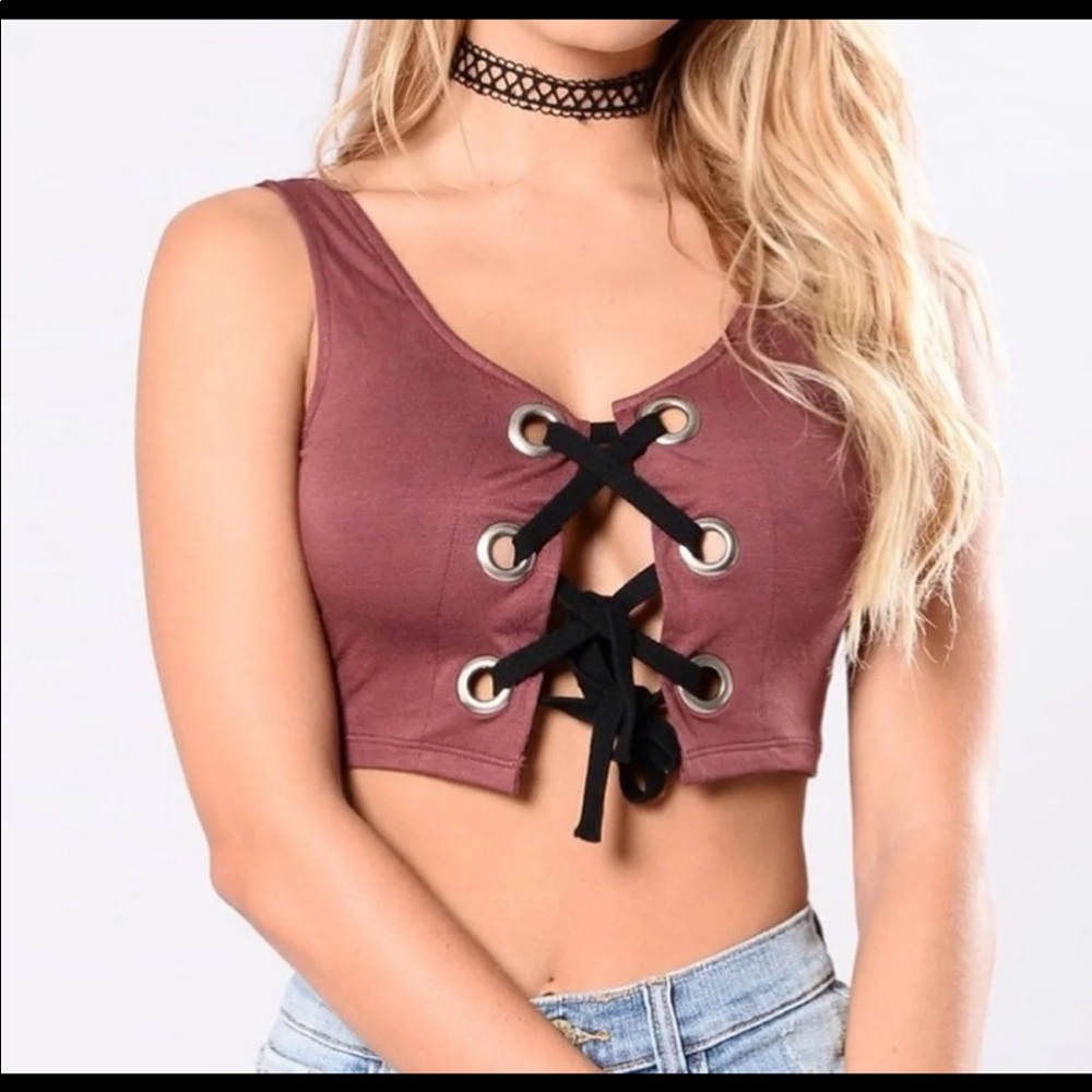 Fashion Nova Lace Up Crop